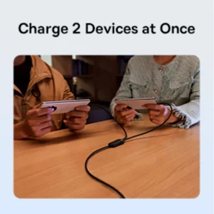 کابل تبدیل 1 به 2 USB-C باسئوس مدل CB00035 طول 1.5 متر