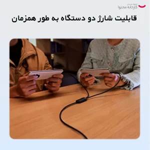 کابل تبدیل 1 به 2 USB-C باسئوس مدل CB00035 طول 1.5 متر