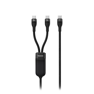 کابل تبدیل 1 به 2 USB-C باسئوس مدل CB00035 طول 1.5 متر