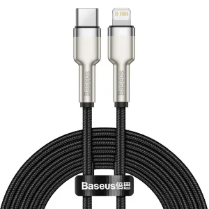 کابل تبدیل USB-C به لایتنینگ بیسوس مدل CATLJK-01 Zinc Alloy PD20W طول 25 سانتی متر