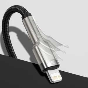 کابل تبدیل USB-C به لایتنینگ بیسوس مدل CATLJK-01 Zinc Alloy PD20W طول 25 سانتی متر