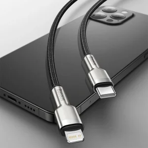 کابل تبدیل USB-C به لایتنینگ بیسوس مدل CATLJK-01 Zinc Alloy PD20W طول 25 سانتی متر