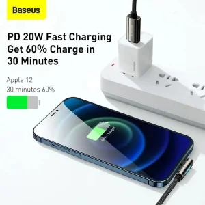 کابل تبدیل USB-C به لایتنینگ باسئوس مدل CATLCS طول 2 متر