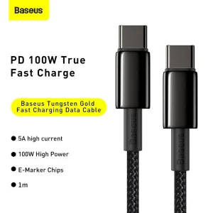 کابل تبدیل USB-C باسئوس مدل Tungsten طول 1 متر