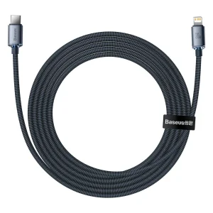 کابل تبدیل USB-C به لایتنینگ بیسوس مدل Crystal Shine New Pack طول 2 متر