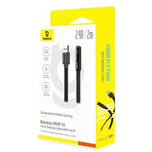کابل تبدیل USB به لایتنینگ بیسوس مدل MVP3 GAMING طول 1 متر