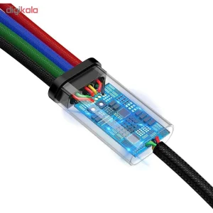 کابل تبدیل USB به لایتنینگ و MicroUSB و USB-C باسئوس مدل 4in1 به طول 120 سانتی متر