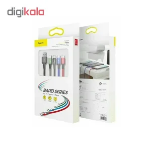 کابل تبدیل USB به لایتنینگ و MicroUSB و USB-C باسئوس مدل 4in1 به طول 120 سانتی متر