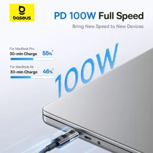 کابل تبدیل USB-C بیسوس مدل Display 2 Fast Charging طول 2 متر