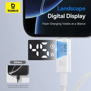 کابل تبدیل USB-C بیسوس مدل Display 2 Fast Charging طول 2 متر