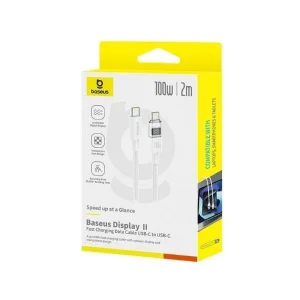 کابل تبدیل USB-C بیسوس مدل Display 2 Fast Charging طول 2 متر