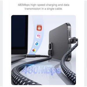 کابل تبدیل USB-C بیسوس مدل Display 2 Fast Charging طول 2 متر