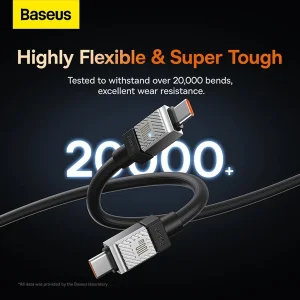 کابل USB-C بیسوس مدل CoolPlay Series 100W طول 1 متر
