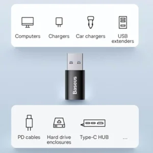 مبدل USB 3.1 به USB-C باسئوس مدل ZJJQ000103