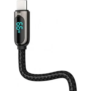 کابل تبدیل USB به USB-C باسئوس مدل CATSD-M Type-C 66W 6A طول 1 متر