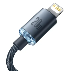 کابل USB-C به لایتنینگ باسئوس مدل Crystal Shine طول 2 متر