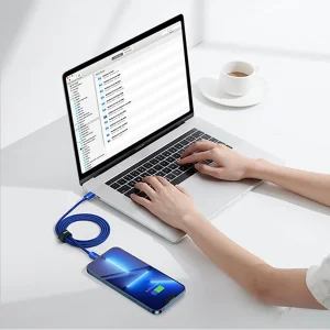 کابل USB-C به لایتنینگ باسئوس مدل Crystal Shine طول 2 متر