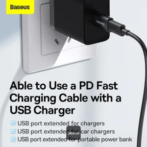 مبدل USB 3.1 به USB-C بیسوس مدل 10Gbps-OTG