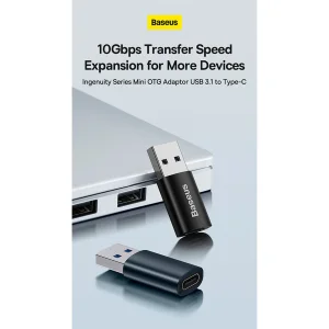مبدل USB 3.1 به USB-C بیسوس مدل 10Gbps-OTG
