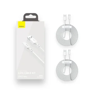 کابل تبدیل USB به USB-C باسئوس مدل Wisdom Data Cable 40W طول 1.5 متر بسته 2 عددی