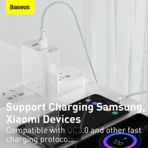 کابل تبدیل USB به USB-C باسئوس مدل Wisdom Data Cable 40W طول 1.5 متر بسته 2 عددی