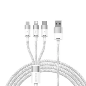 کابل تبدیل USB به لایتنینگ/USB-C/microUSB باسئوس مدل Star Speed طول 1.2 متر