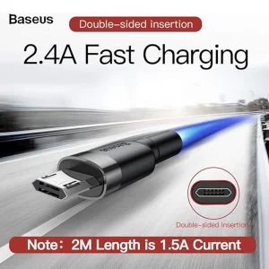 کابل تبدیل USB به microUSB باسئوس مدل CAMKLF-CG1 طول 2 متر