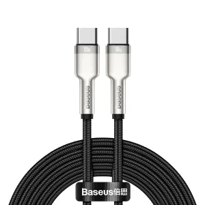 کابل تبدیل USB-C باسئوس مدل Metal Series 100W طول 2 متر