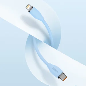 کابل تبدیل لایتنینگ به USB-C باسئوس مدل Jelly Liquid Silica Gel طول 2 متر