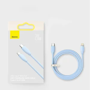 کابل تبدیل لایتنینگ به USB-C باسئوس مدل Jelly Liquid Silica Gel طول 2 متر