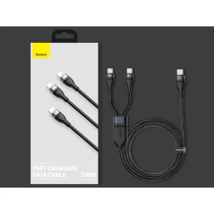 کابل تبدیل USB-C به USB-C باسئوس مدل Fast Charging-100W طول 1.5 متر