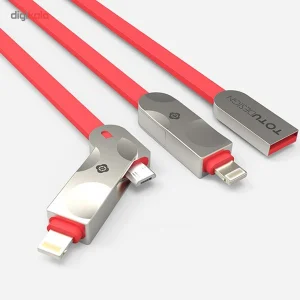 کابل لایتنینگ و microUSB توتو مدل Joe 2 In 1 به طول 1.2 متر