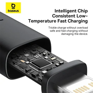 کابل تبدیل USB-C به لایتنینگ بیسوس مدل Dura Series 20W طول 2 متر