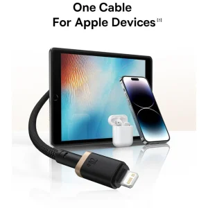 کابل تبدیل USB-C به لایتنینگ بیسوس مدل Dura Series 20W طول 2 متر