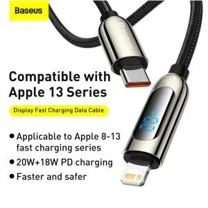 کابل تبدیل USB-C به لایتنینگ باسئوس مدل CATLSK-A01 طول 2 متر