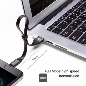 کابل تبدیل USB به لایتنینگ باسئوس مدل CALMBJ-B01 طول 0.23 متر