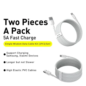 کابل USB به USB-C باسئوس مدل tzcatzj-02 طول 1.5 متر بسته 2 عددی