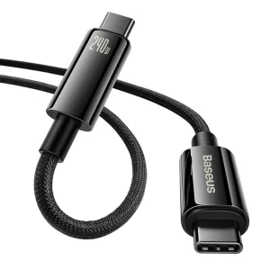 کابل تبدیل USB-C باسئوس مدل (TUNGSTEN GOLD (240W طول 3 متر