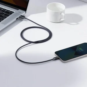 کابل تبدیل USB به لایتنینگ باسئوس مدل Crystal Shine طول 1.2 متر
