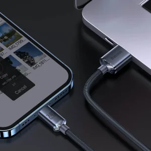 کابل تبدیل USB به لایتنینگ باسئوس مدل Crystal Shine طول 1.2 متر