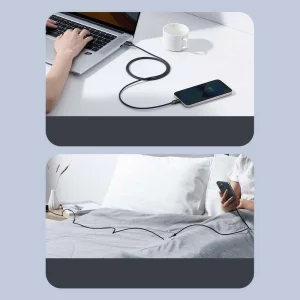 کابل تبدیل USB به لایتنینگ باسئوس مدل Crystal Shine طول 1.2 متر