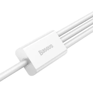 کابل تبدیل USB به لایتنینگ / USB -C / Micro USB باسئوس مدل U-CLM طول 1.2 متر
