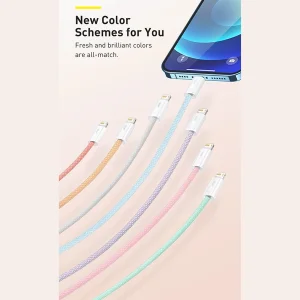 کابل تبدیل USB به لایتنینگ باسئوس مدل CALD000402 طول 1 متر