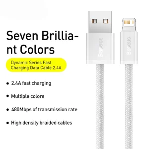 کابل تبدیل USB به لایتنینگ باسئوس مدل CALD000402 طول 1 متر
