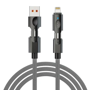 کابل تبدیل USB-A / USB-C به USB-C /لایتنینگ تسکو مدل TCPD 711 طول 1.2 متر