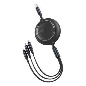 کابل تبدیل USB-C به USB-C/microUSB/لایتنینگ باسئوس مدل CAMLC-AMJ طول 1.2 متر