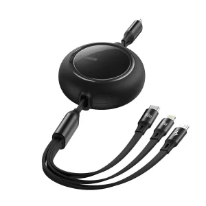 کابل تبدیل USB-C به USB-C/microUSB/لایتنینگ باسئوس مدل CAMLC-AMJ طول 1.2 متر
