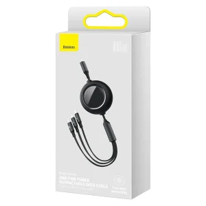 کابل تبدیل USB-C به USB-C/microUSB/لایتنینگ باسئوس مدل CAMLC-AMJ طول 1.2 متر