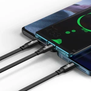 کابل تبدیل USB-C به USB-C/microUSB/لایتنینگ باسئوس مدل CAMLC-AMJ طول 1.2 متر