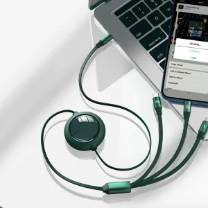 کابل تبدیل USB-C به USB-C/microUSB/لایتنینگ باسئوس مدل CAMLC-AMJ طول 1.2 متر